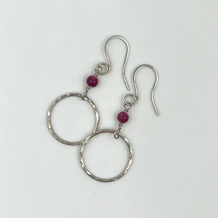 Morgan Earrings with Rubies