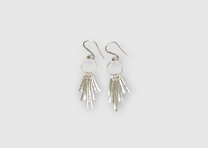 Feather Earrings on white background