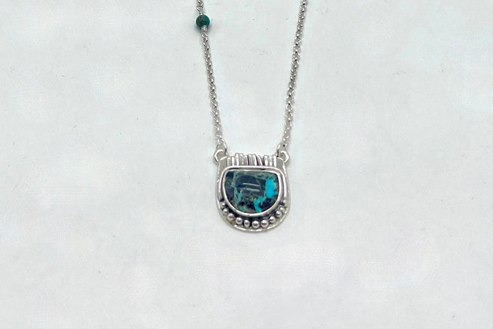 Half Moon Yungai Turquoise in Sterling Silver