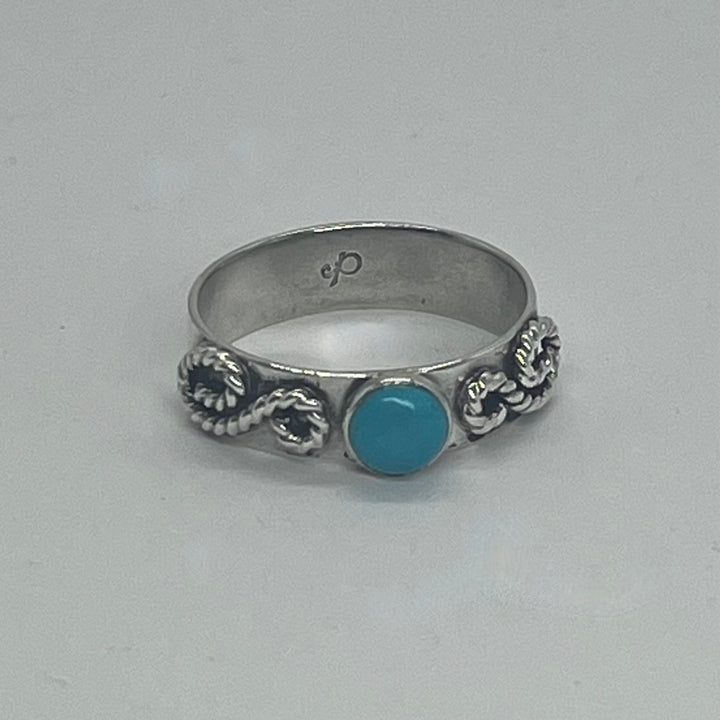 "S" Scroll ring with Turquoise