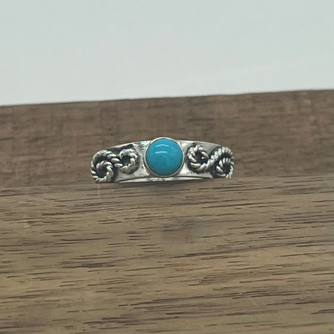 "S" Scroll ring with Turquoise