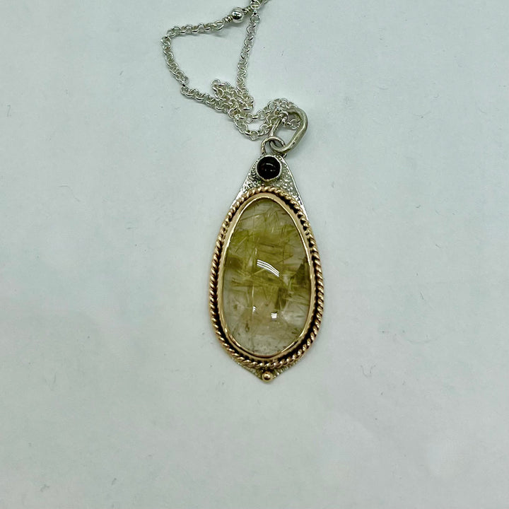 Rutile Quartz in 14k Yellow Gold