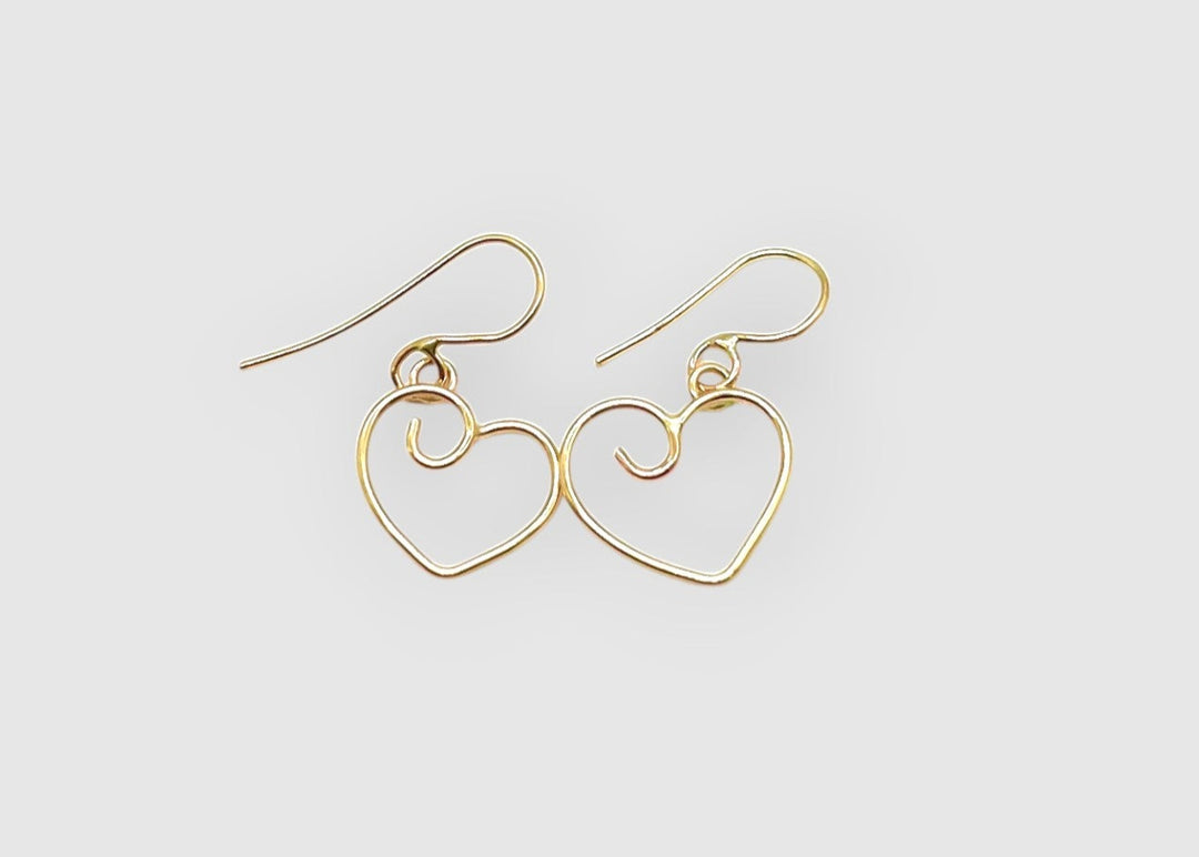 Gold Heart Earrings