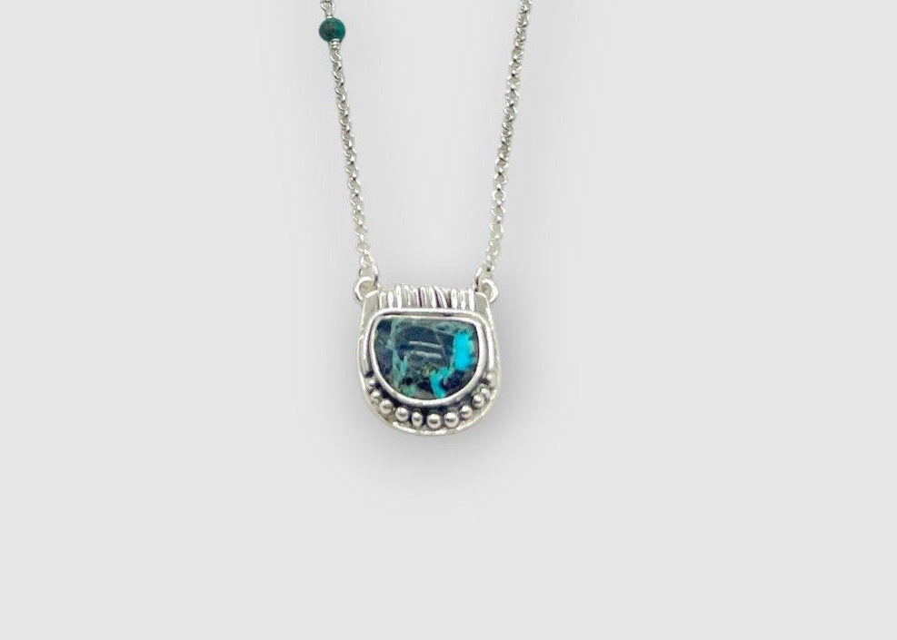 Turquoise Necklace in Silver