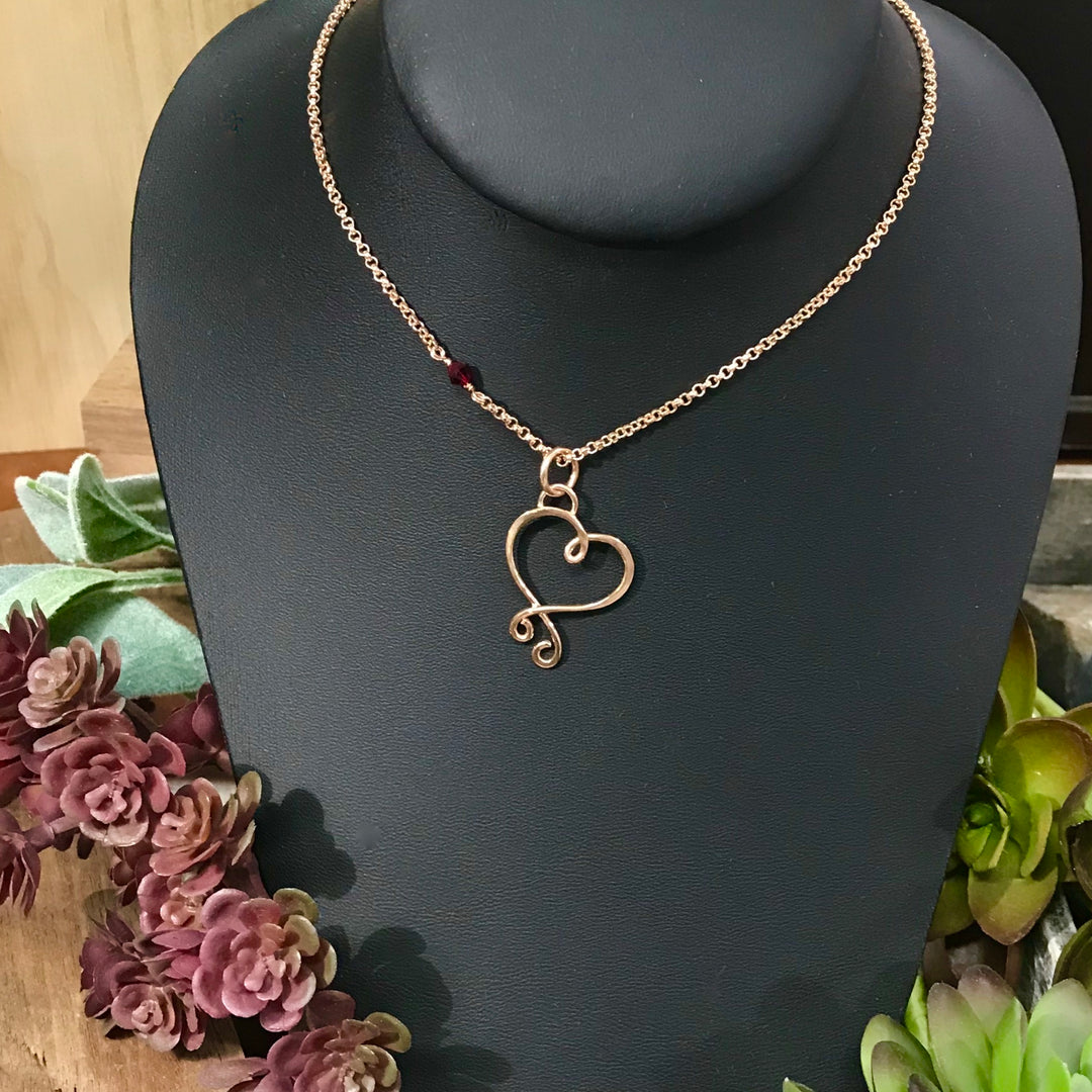 gold heart necklace